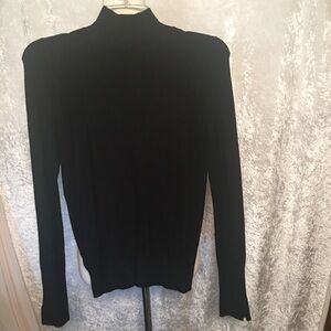 Zara Black Mock Turtleneck Sweater Size Small